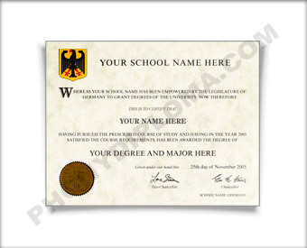 Fake Diploma from German University German D
